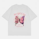 Butterflies Flowers Print Tee