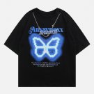 Butterfly Embroidery Chain Decoration Tee