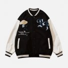 Butterfly Embroidery Varsity Jacket