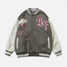 Butterfly Embroidery Varsity Jacket