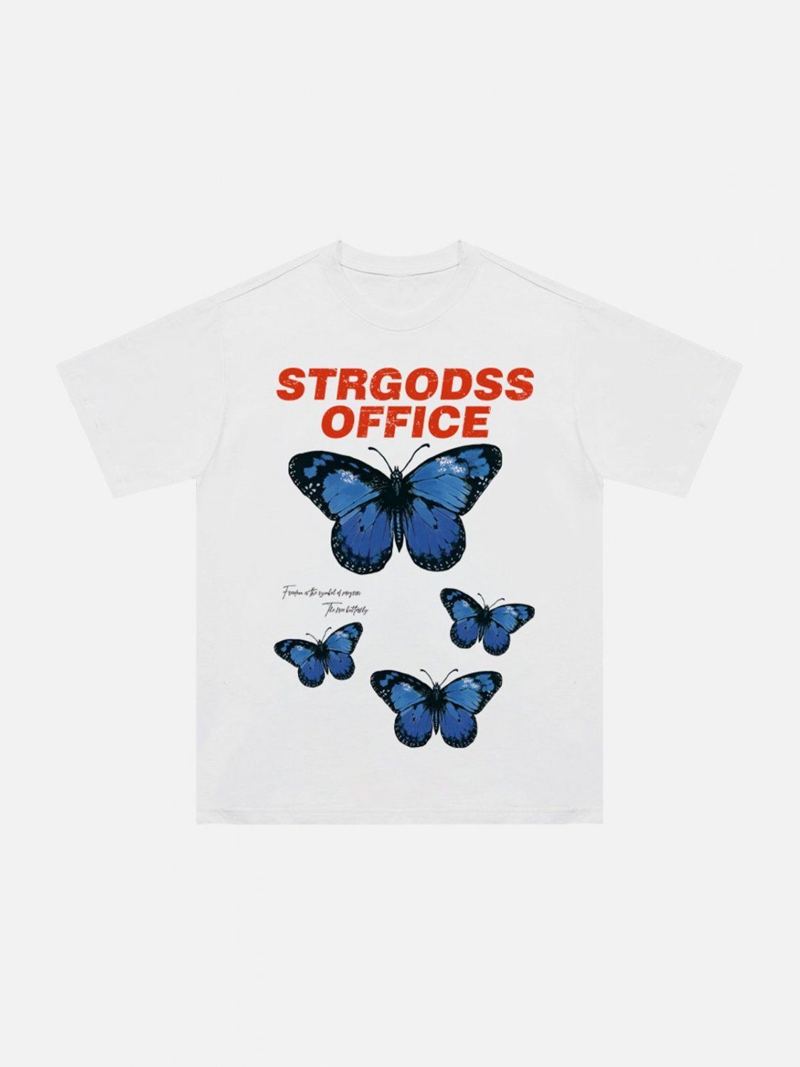 Butterfly Letter Cracked Print Tee