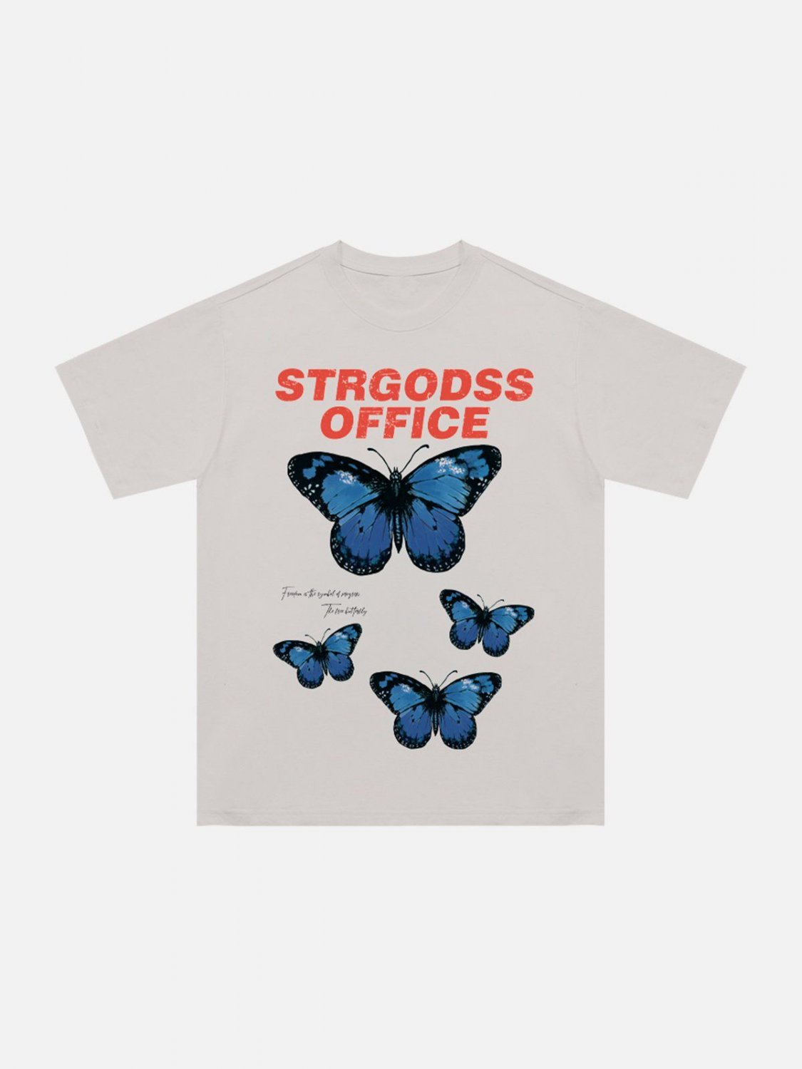 Butterfly Letter Cracked Print Tee