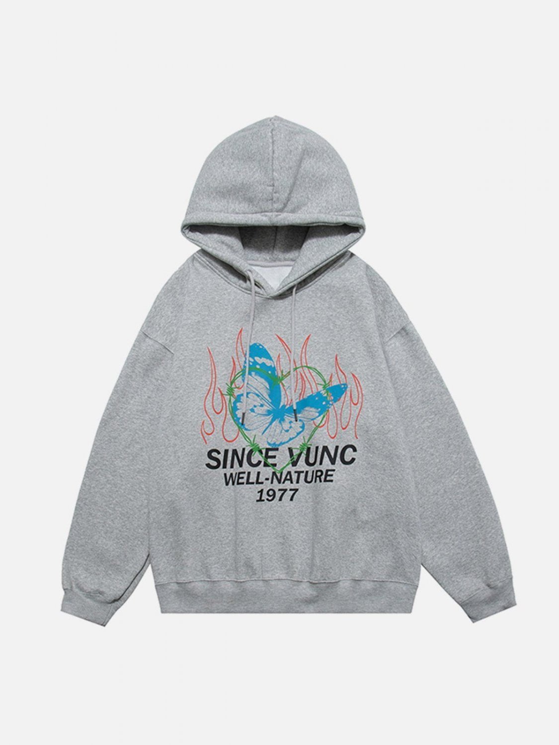 Butterfly Print Fleece Hoodie