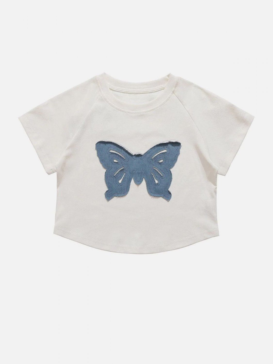 Butterfly Slim Crop Tee