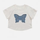 Butterfly Slim Crop Tee