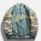California PU Stitching Thicken Varsity Jacket