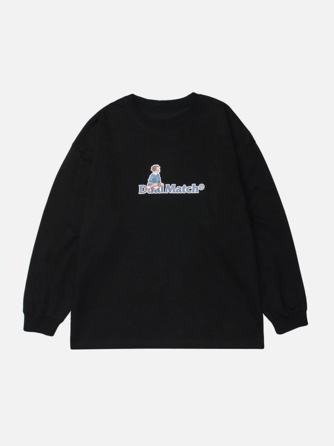 Cartoon Anime Boy Letter Graphic Sweatshirt