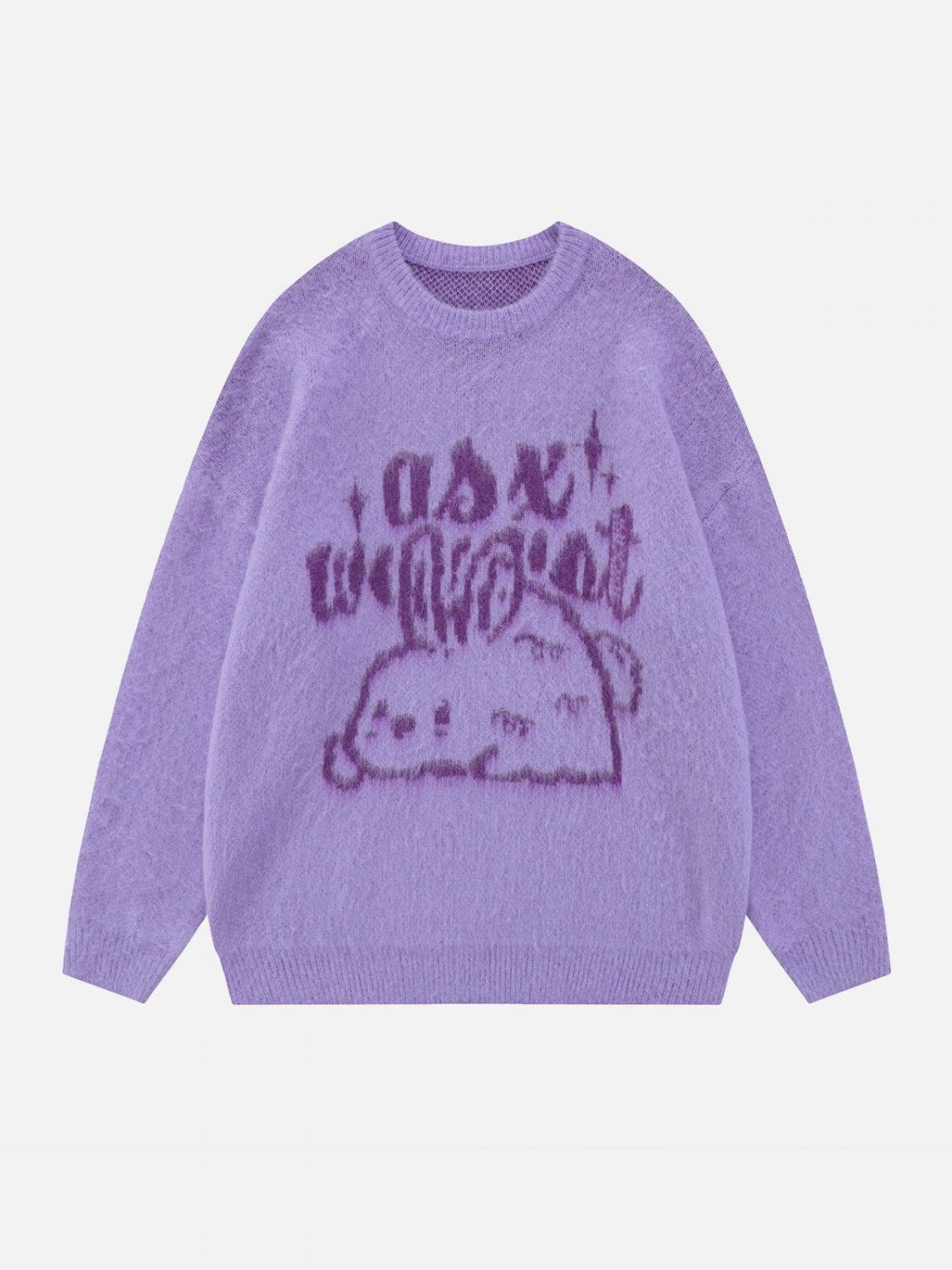 Cartoon Bunny Print Sweater