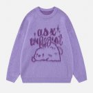 Cartoon Bunny Print Sweater