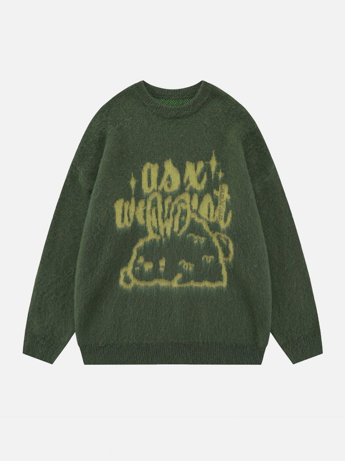 Cartoon Bunny Print Sweater