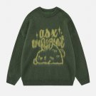 Cartoon Bunny Print Sweater