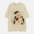 Cartoon Cat Print Tee