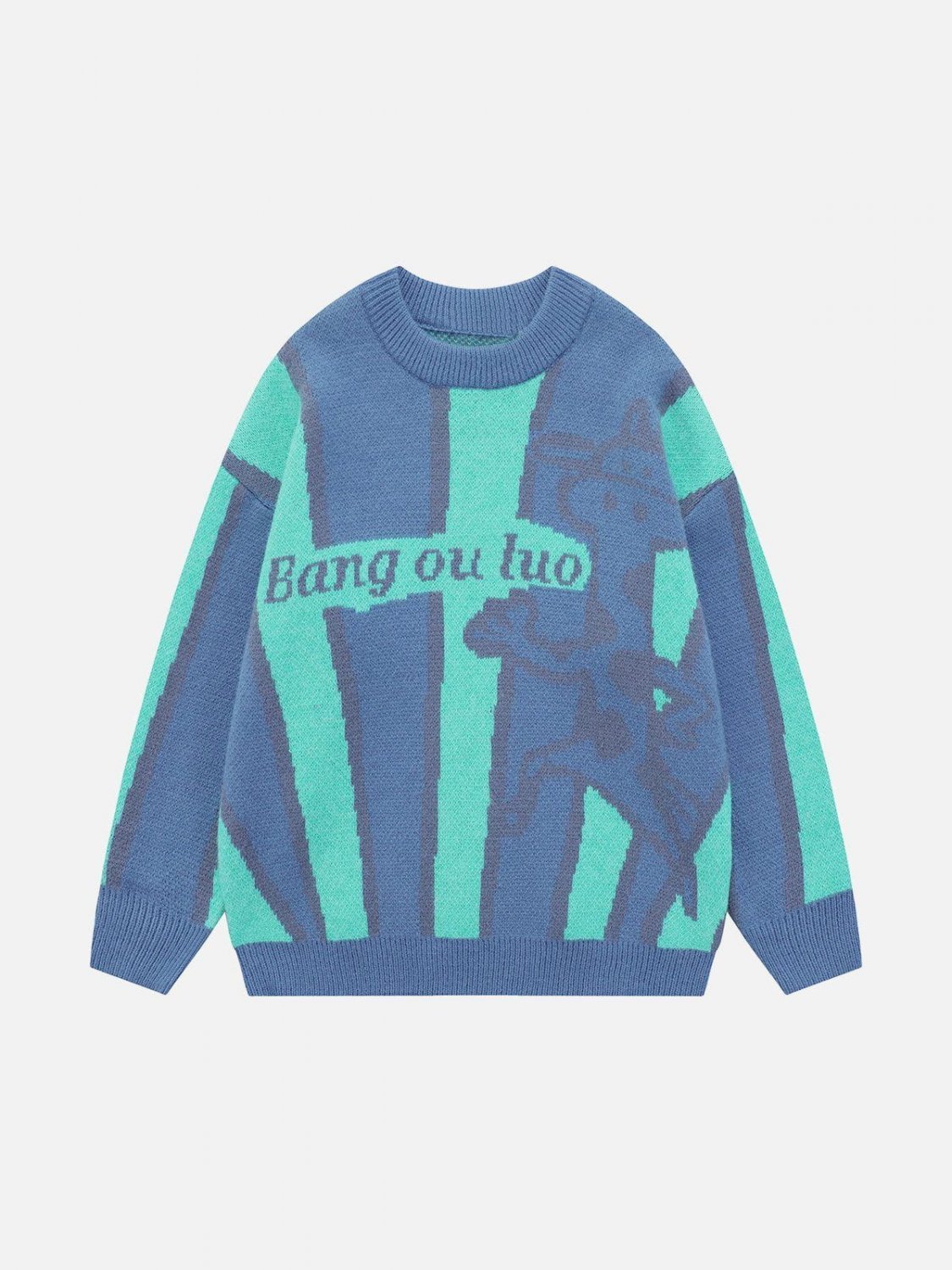 Cartoon Characters Stripe Sweater