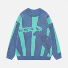 Cartoon Characters Stripe Sweater