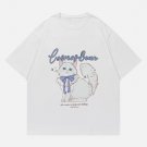 Cartoon Cute Cat Print Tee