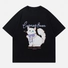 Cartoon Cute Cat Print Tee