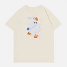 Cartoon Duck Patchwork Tee