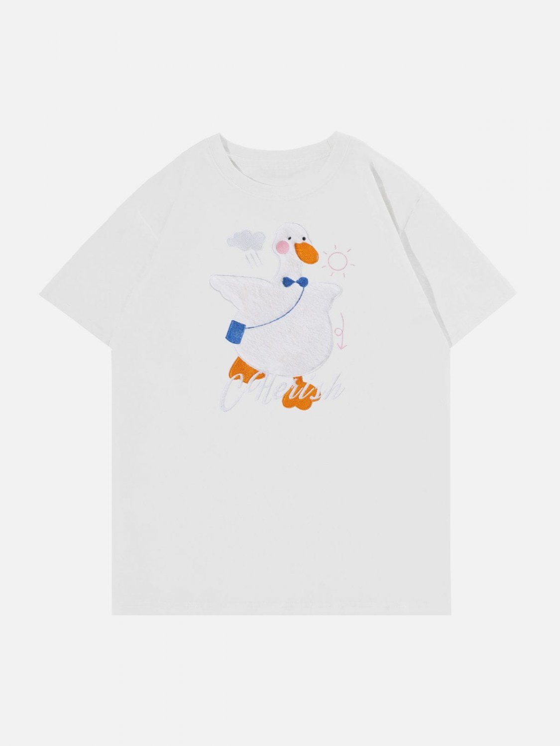 Cartoon Duck Patchwork Tee