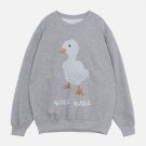 Cartoon Duck Print Sweatshirt