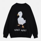Cartoon Duck Print Sweatshirt