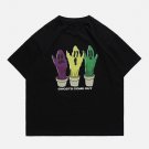 Cartoon Ghost Potted Plant Print Tee