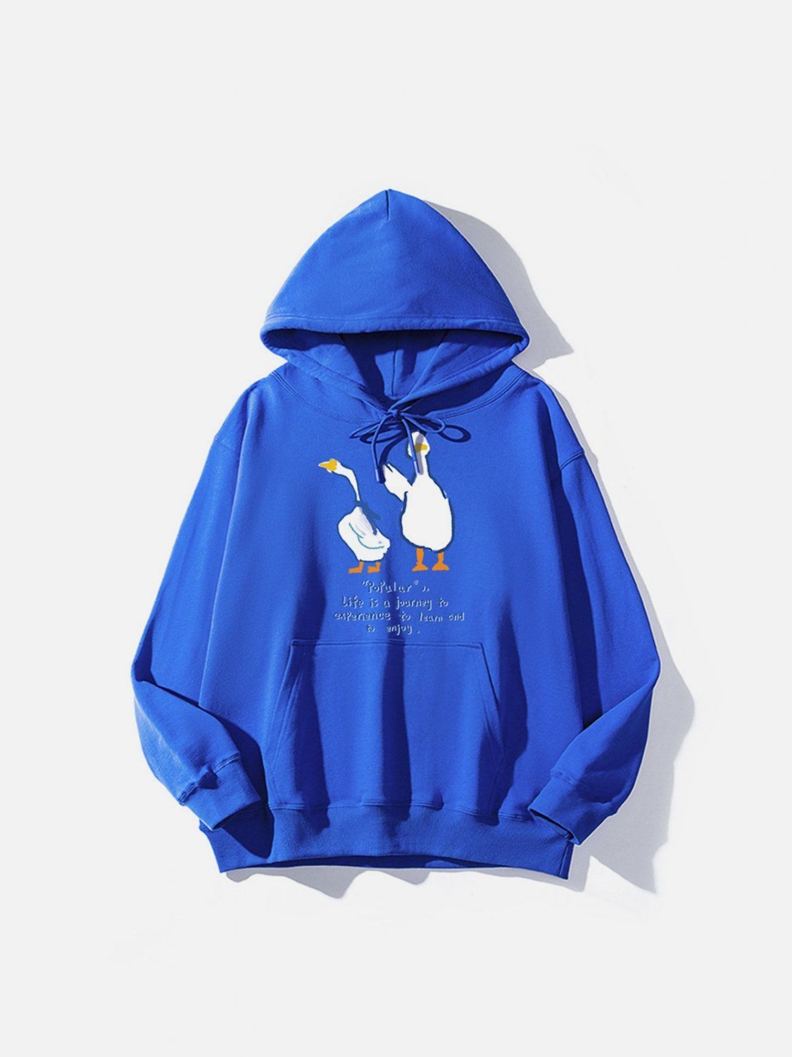 Cartoon Goose Print Hoodie