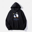 Cartoon Goose Print Hoodie