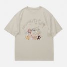 Cartoon Kitten Fishing Graphic Tee