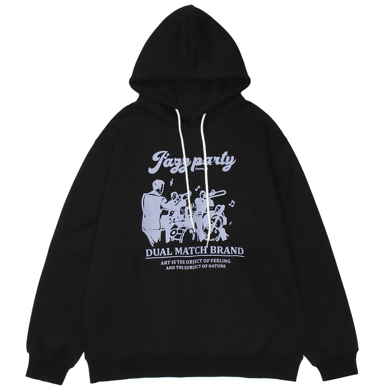 Cartoon Letter Print Hoodie
