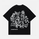 Cartoon Line Character Print Tee