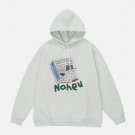 Cartoon Newspaper Print Hoodie