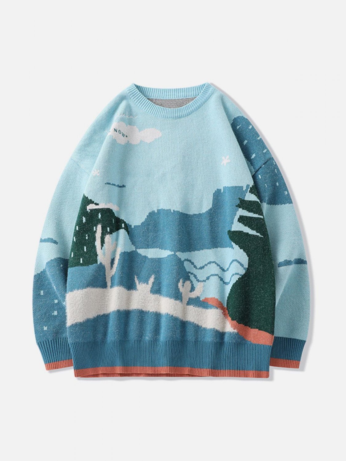 Cartoon Patchwork Knit Sweater
