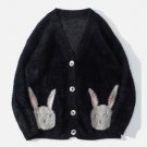 Cartoon Rabbit Embroidered Cardigan