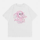 Cartoon Rabbit Embroidery Tee