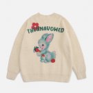 Cartoon Rabbit Graphic Sweater