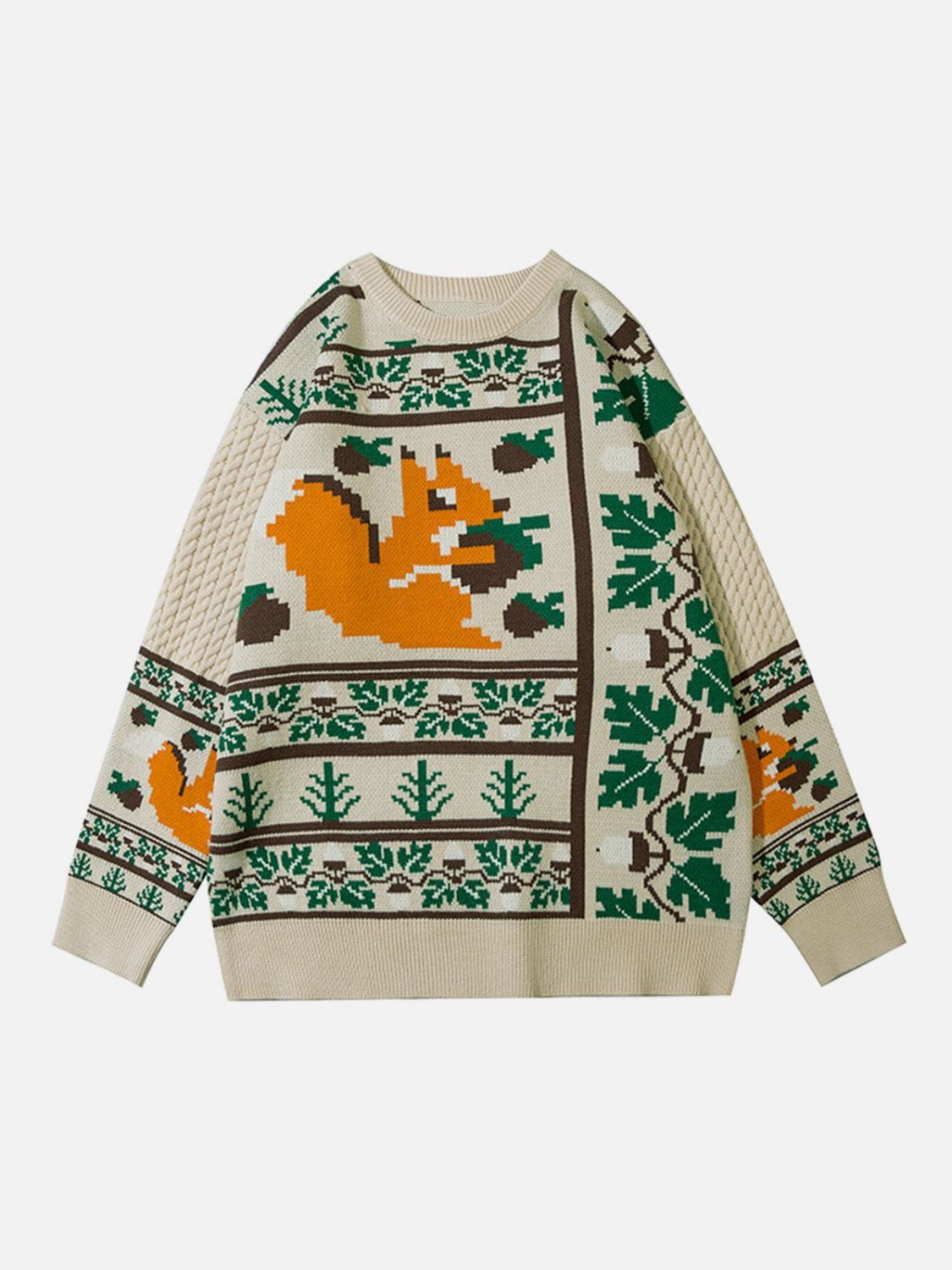 Cartoon Squirrel Knit Sweater