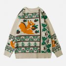 Cartoon Squirrel Knit Sweater