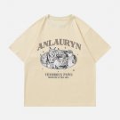 Cat Element Letter Printing Tee