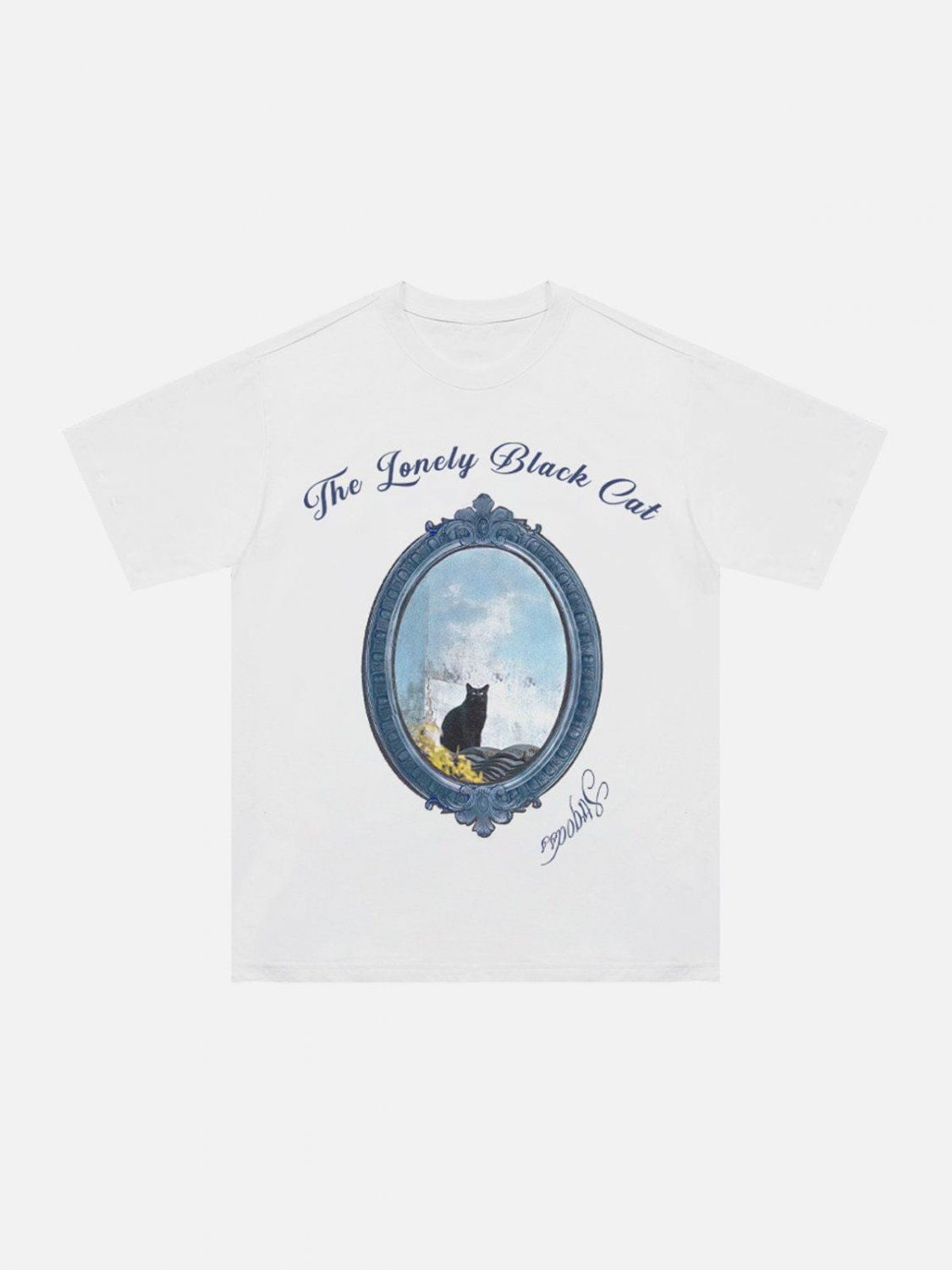 Cat In The Mirror Print Tee