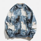 Cat Print Sweatshirt
