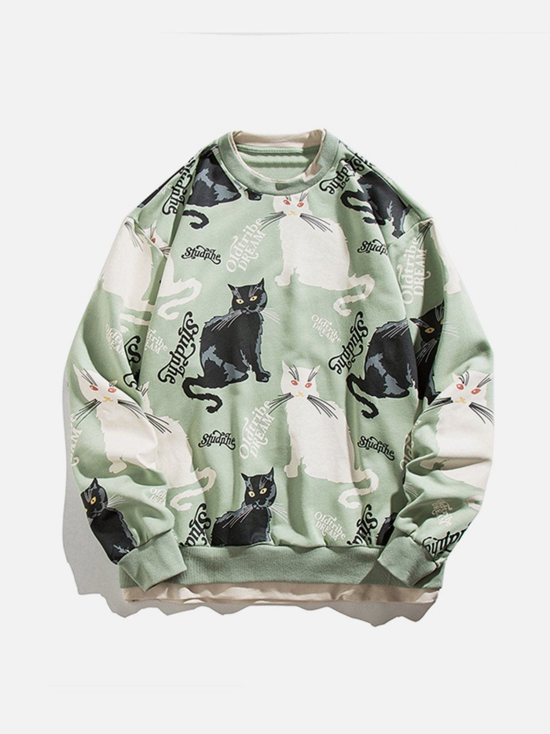 Cat Print Sweatshirt