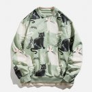 Cat Print Sweatshirt