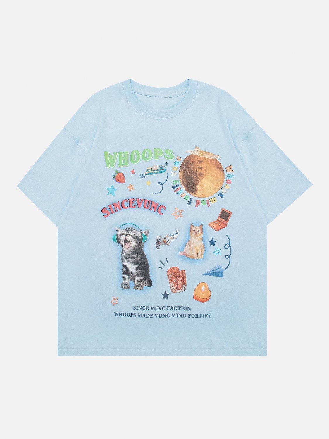 Cats Picture Puzzle Print Tee
