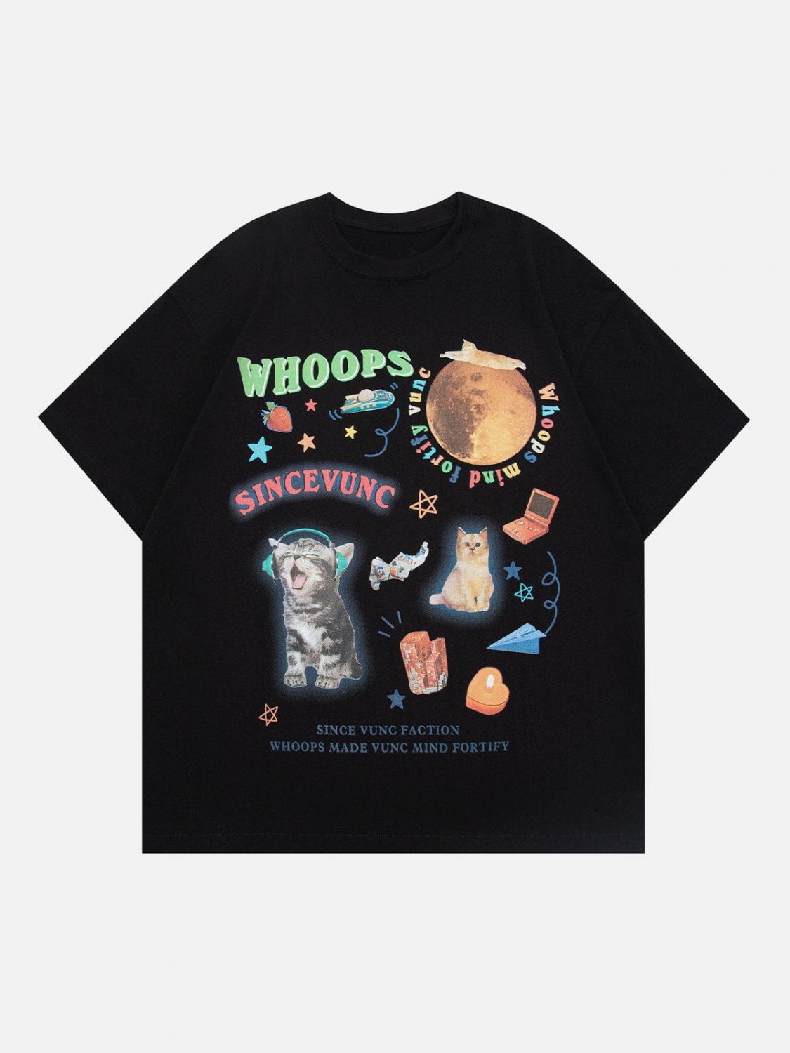 Cats Picture Puzzle Print Tee