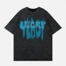Chain Decoration Letter Shadow Washed Tee