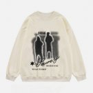 Character Letter Print Sweatshirt