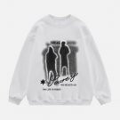 Character Letter Print Sweatshirt