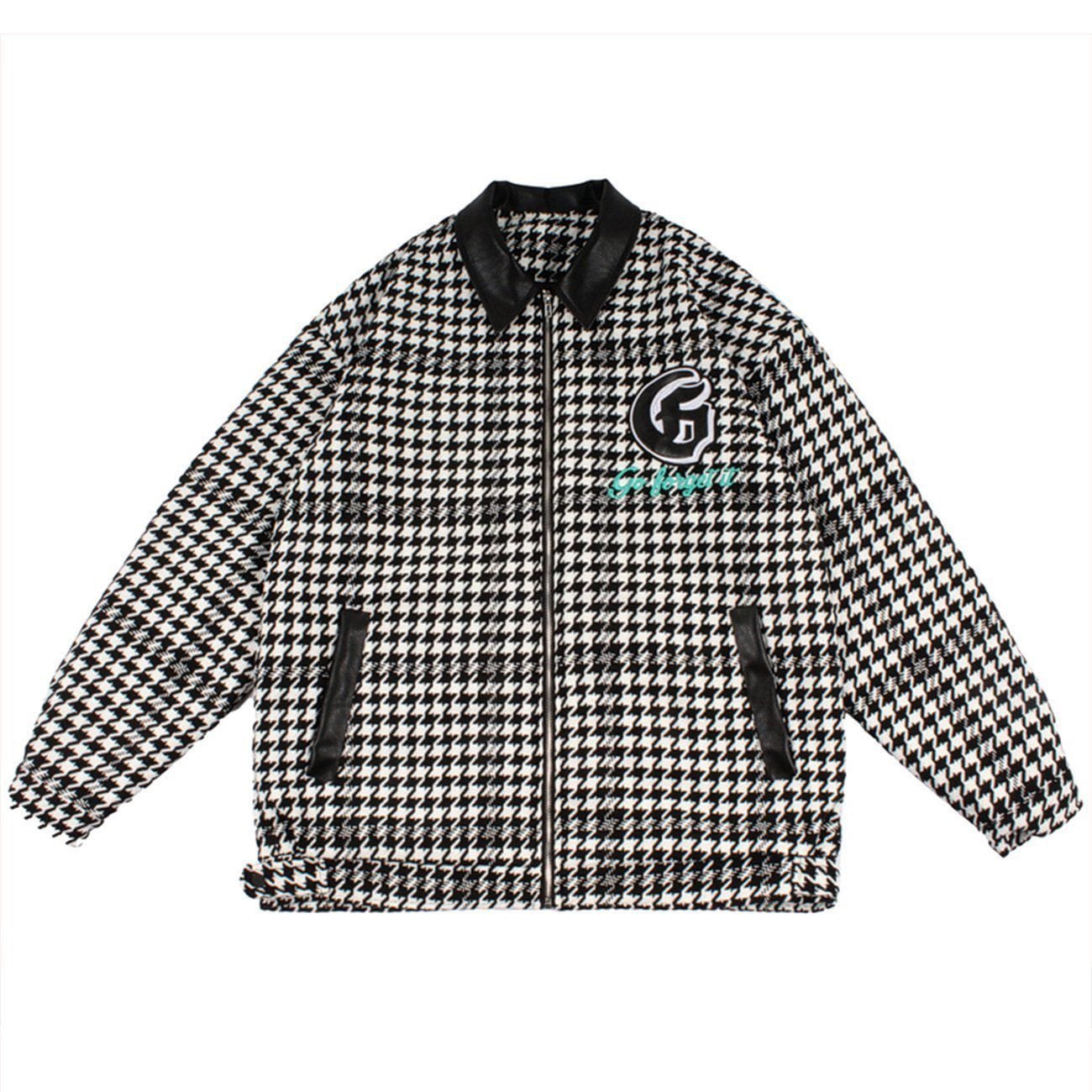 Check Badge Winter Coat