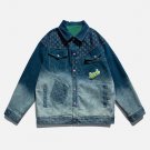 Checkerboard Gradient Denim Jacket