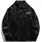 Checkerboard Letter Embroidered Jacket